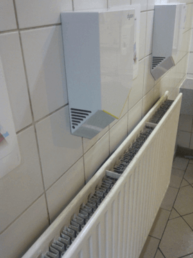 Air drawn into a radiator contains dust, detritus and often infections